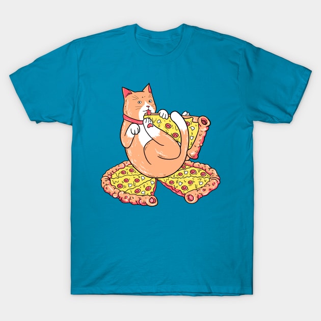 Pizza Cat T-Shirt by machmigo